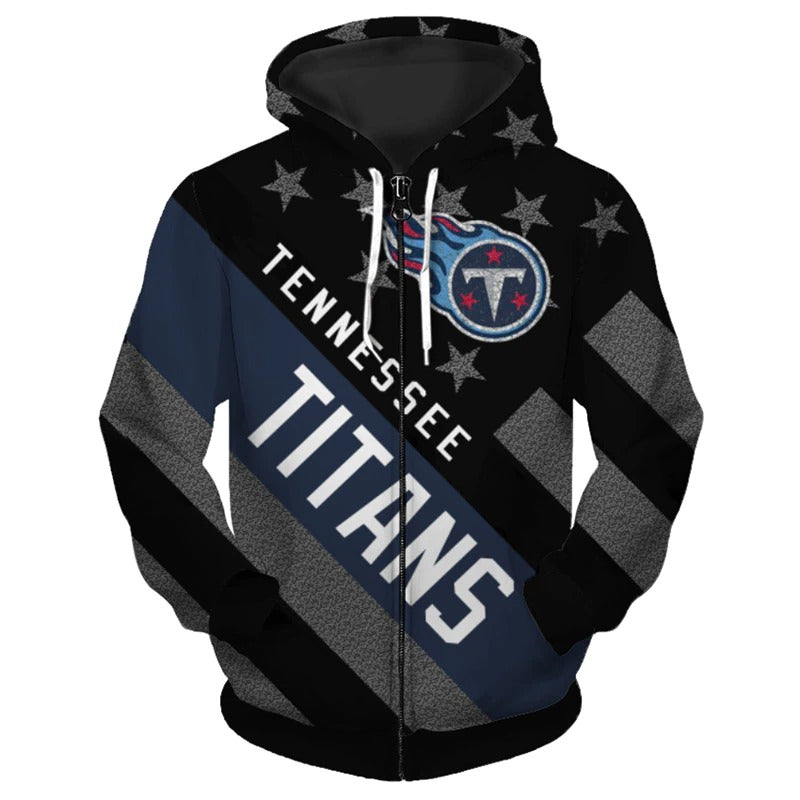 nfl printed tennessee titans zipper hoodies striped banner 3772 tbuei