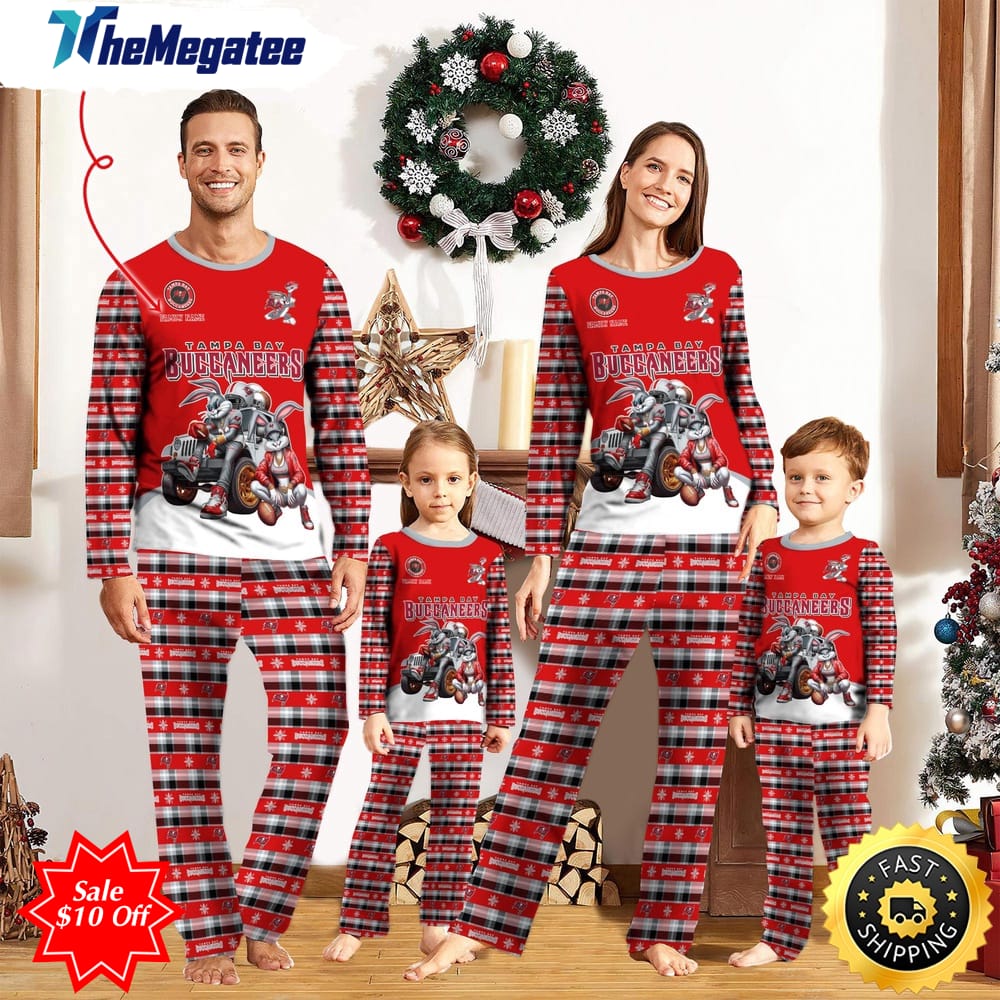 nfl tampa bay buccaneers custom name pajamas bunny sports for family