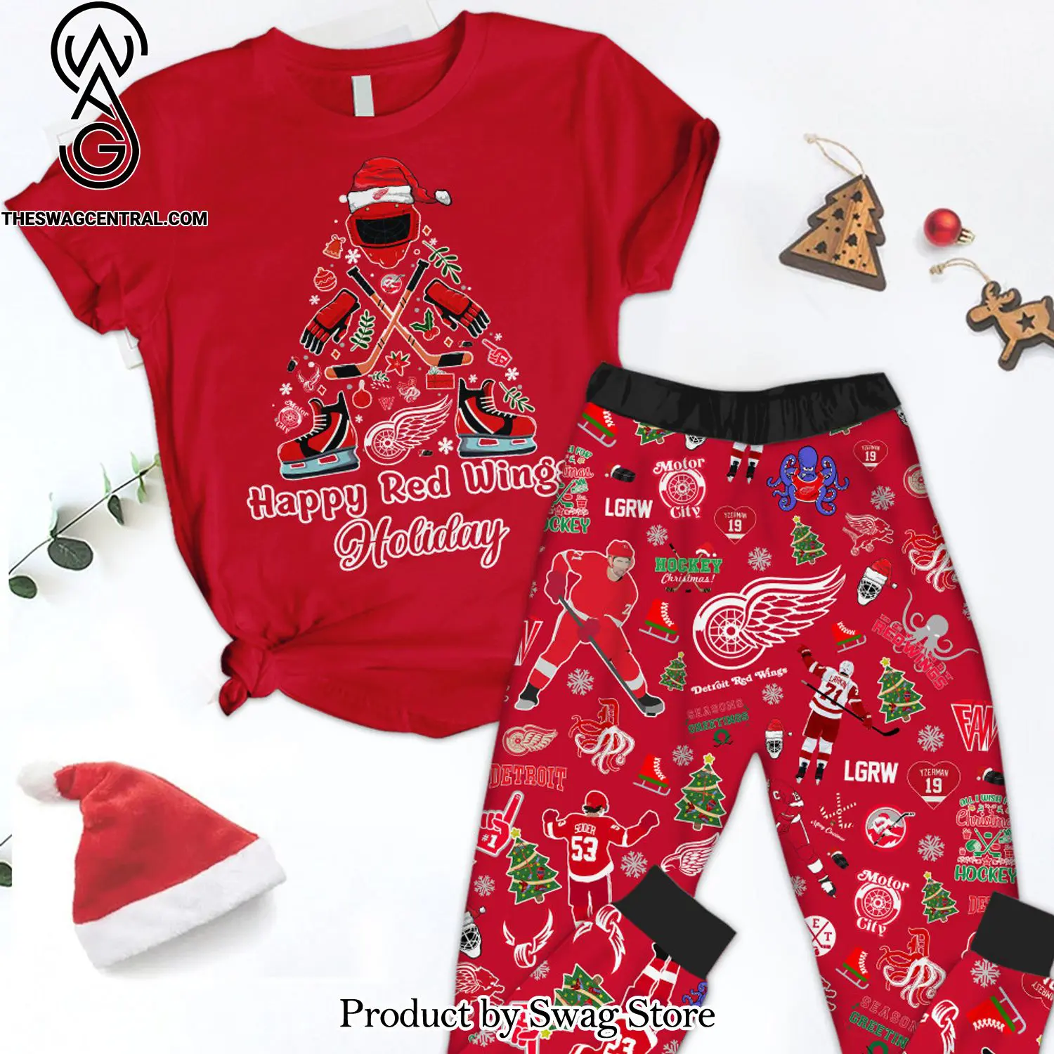 nhl detroit red wings 3d full print pyjamas set 1 C9CGZ