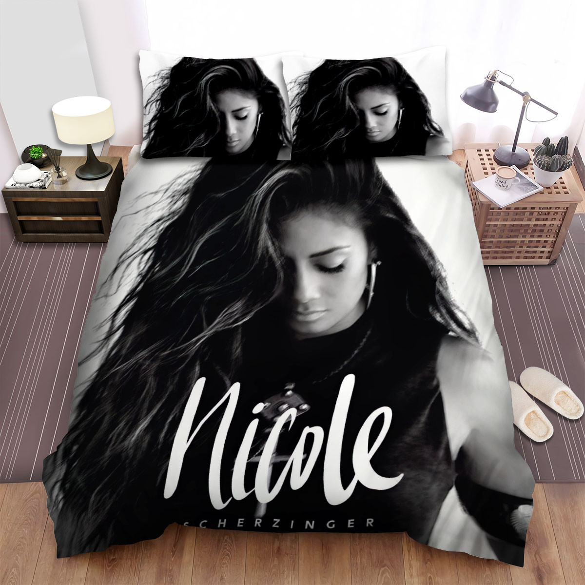 nicole scherzinger run album cover bed sheets spread comforter duvet cover bedding sets 3lpk6