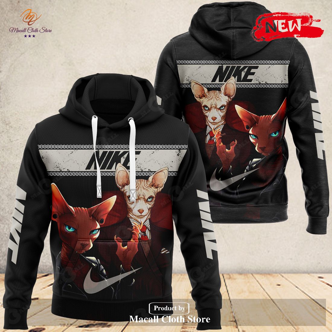 nike black cat fashion luxury us hoodie sweatshirt 3d and pants 1 05kXj