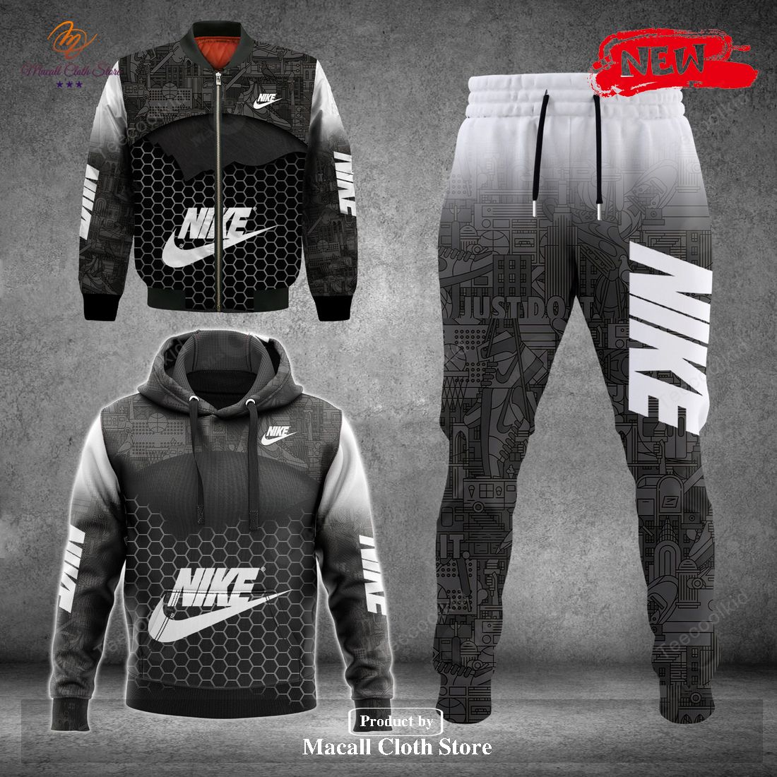 nike black fashion trending premium design hoodie sweatshirt 3d and pants 1 OWYRk