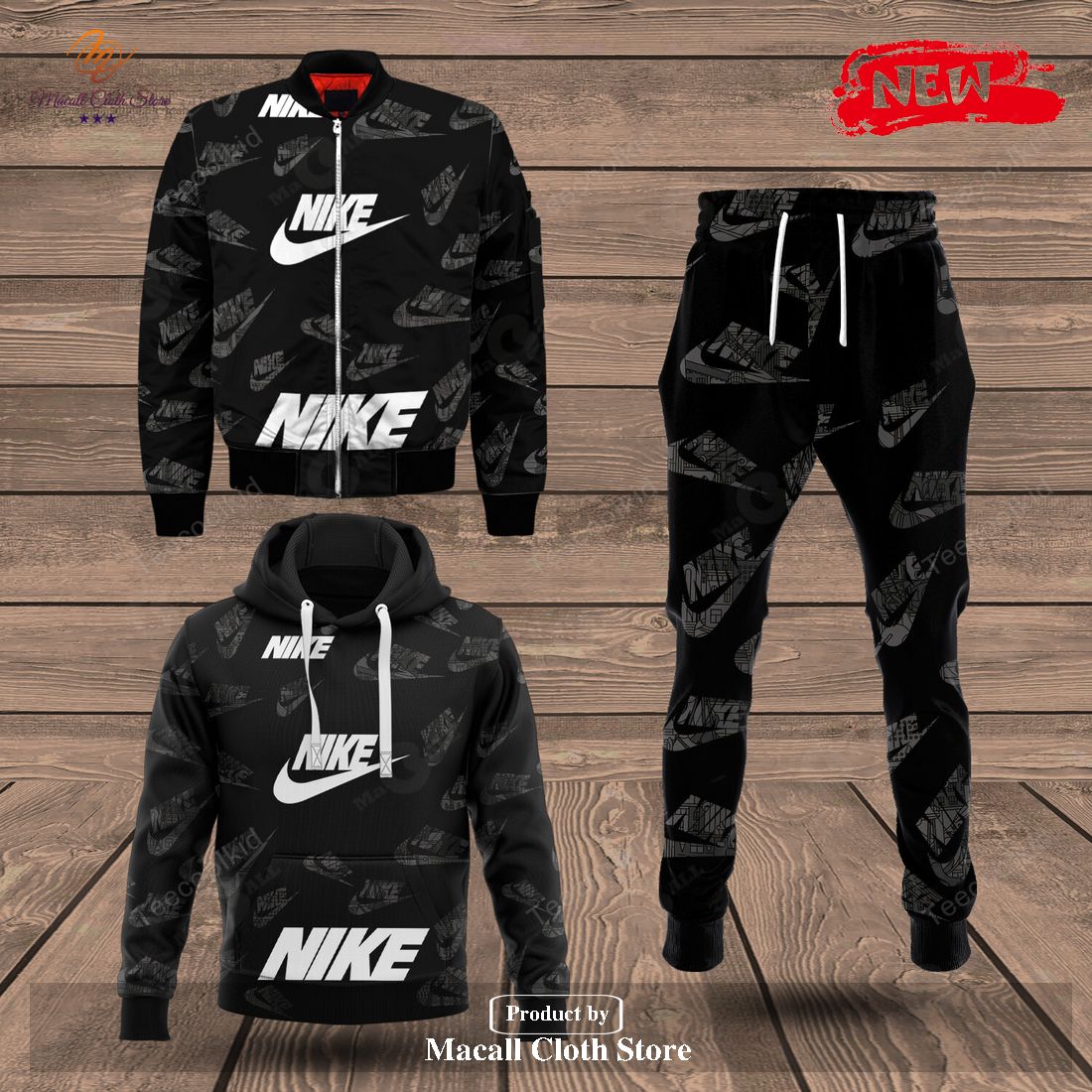 nike fashion black full options trending style hoodie sweatshirt 3d and pants 1 5tgRM