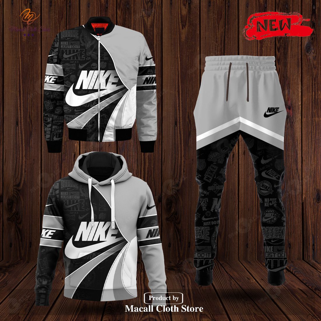 nike fashion classic white mix luxury hot design hoodie sweatshirt 3d and pants 1 m7pZV