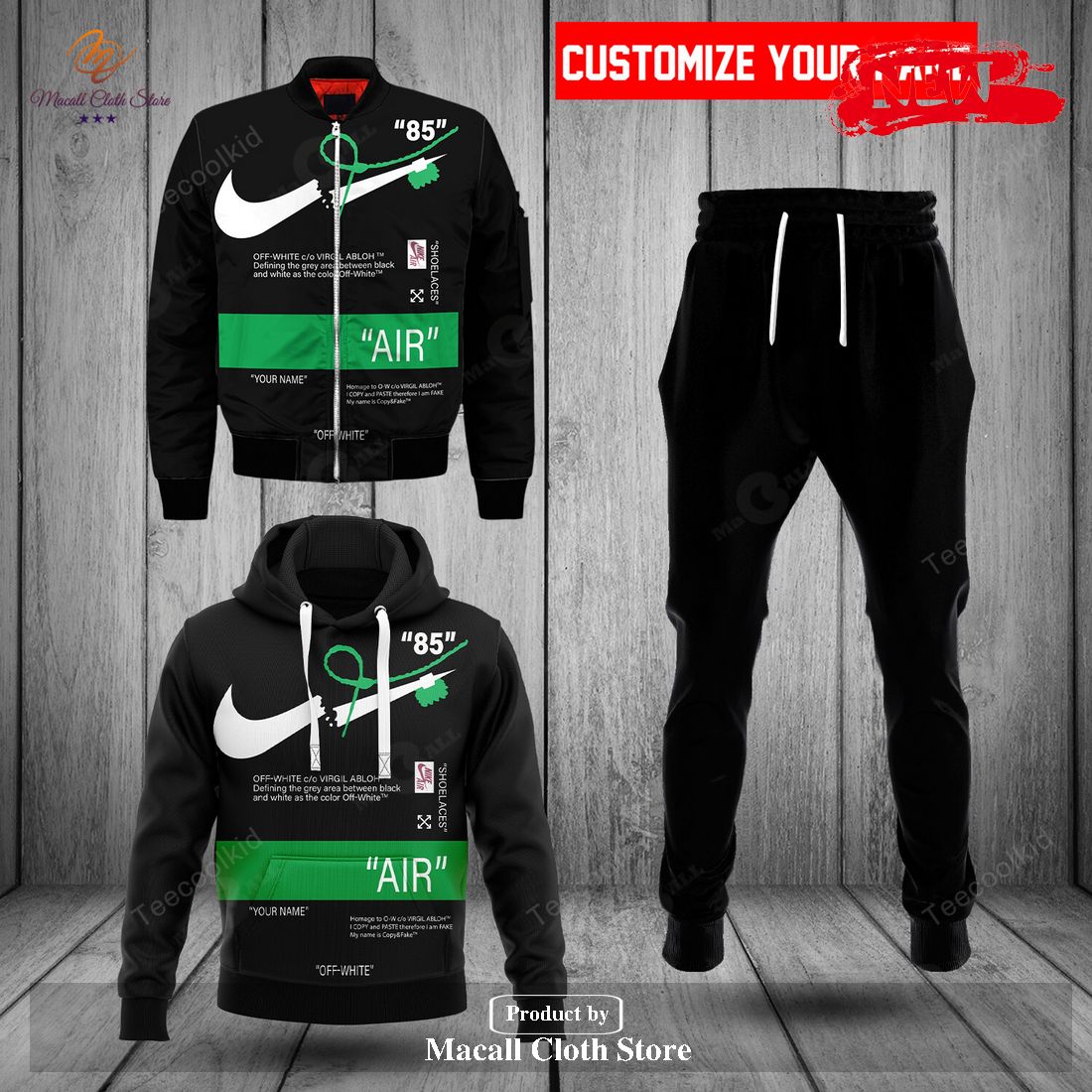 nike fashion custom black air design hoodie sweatshirt 3d and pants 1 iIXPo