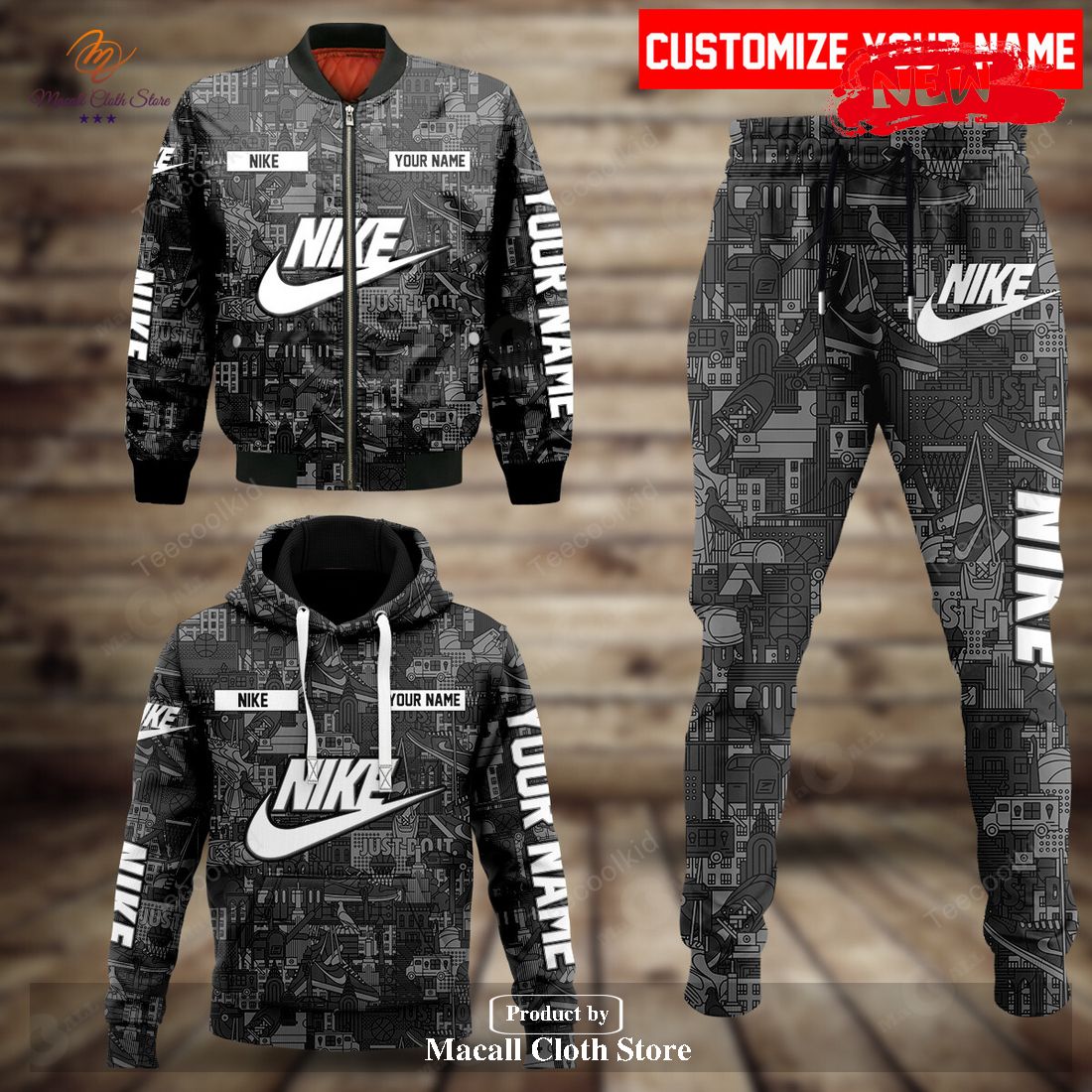 nike fashion custom pattern full luxury design hoodie sweatshirt 3d and pants 1 PZQbT