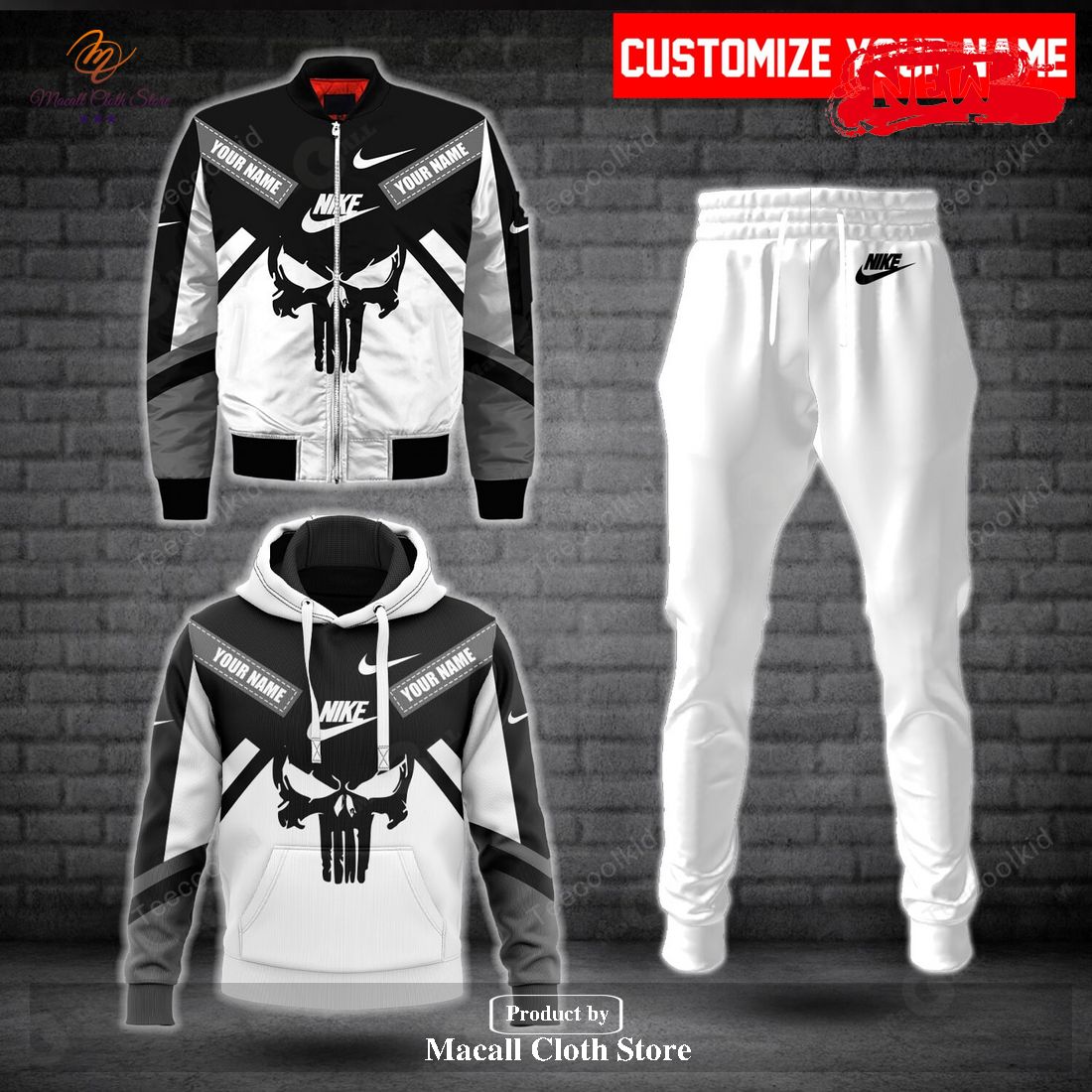 nike fashion custom skull luxury design hoodie sweatshirt 3d and pants 1 9CrYg