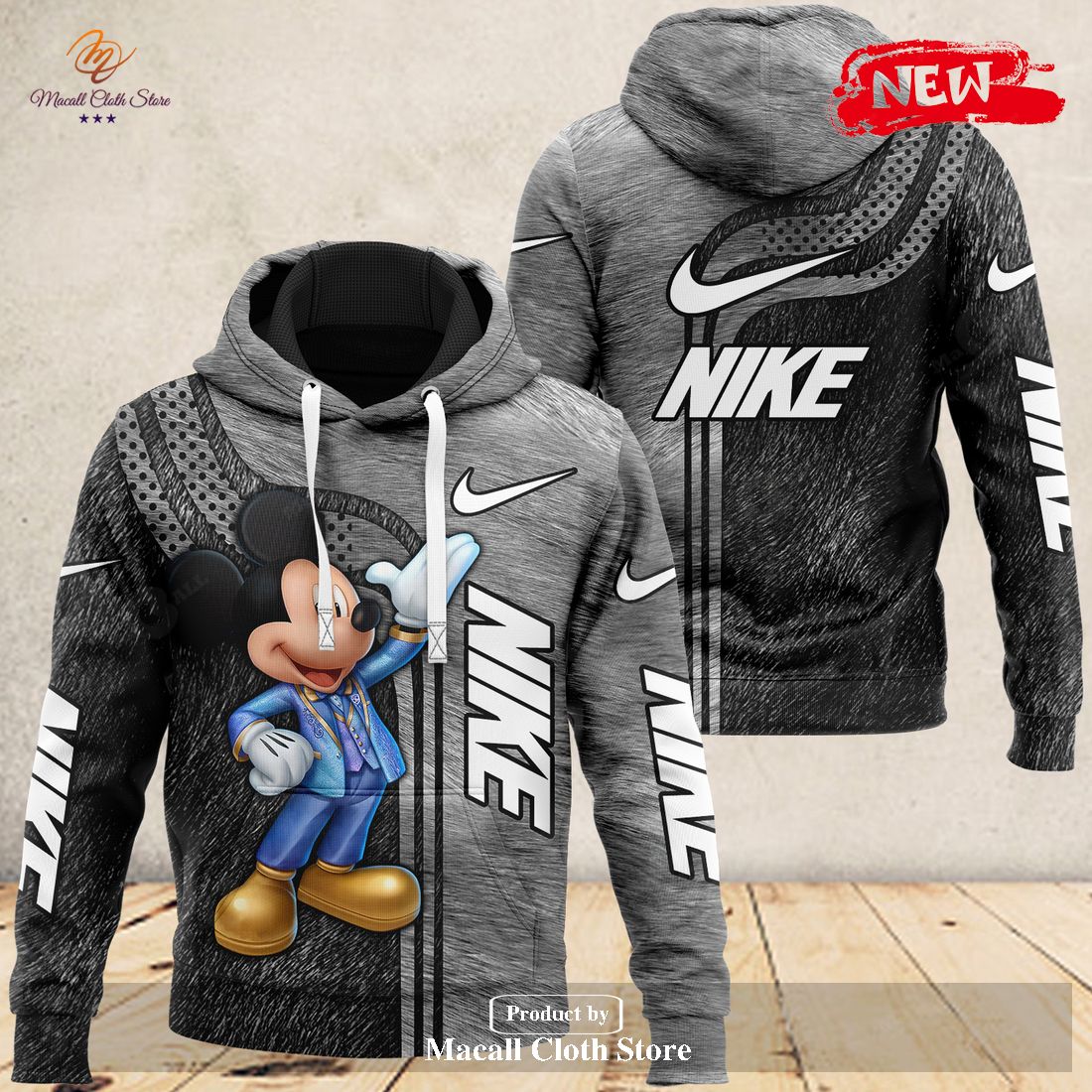 nike x mickey mouse gray fashion luxury us hoodie sweatshirt 3d and pants 1 AktJn