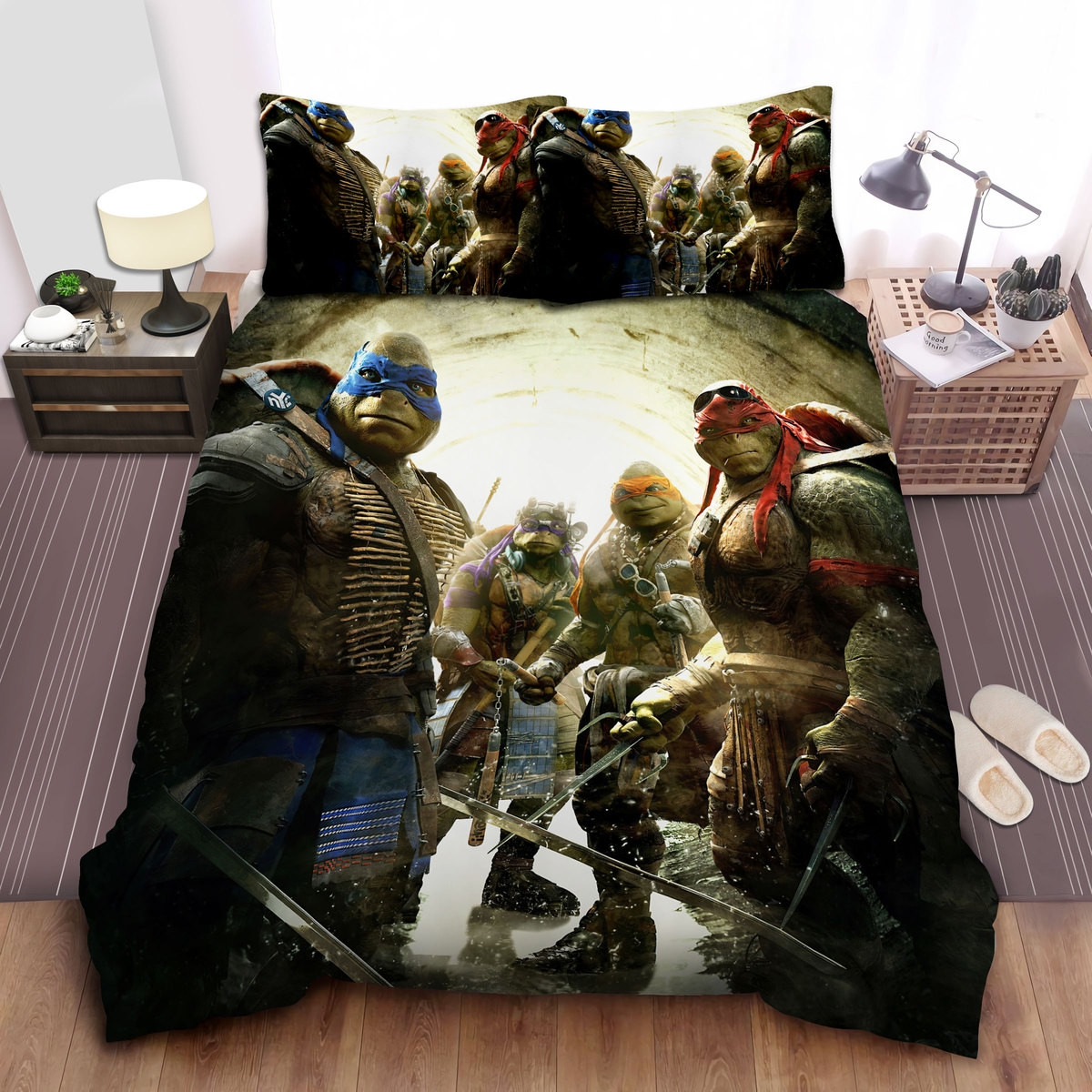 ninja turtles bedding sets realistic look duvet cover comforter bed sheets qe9f2