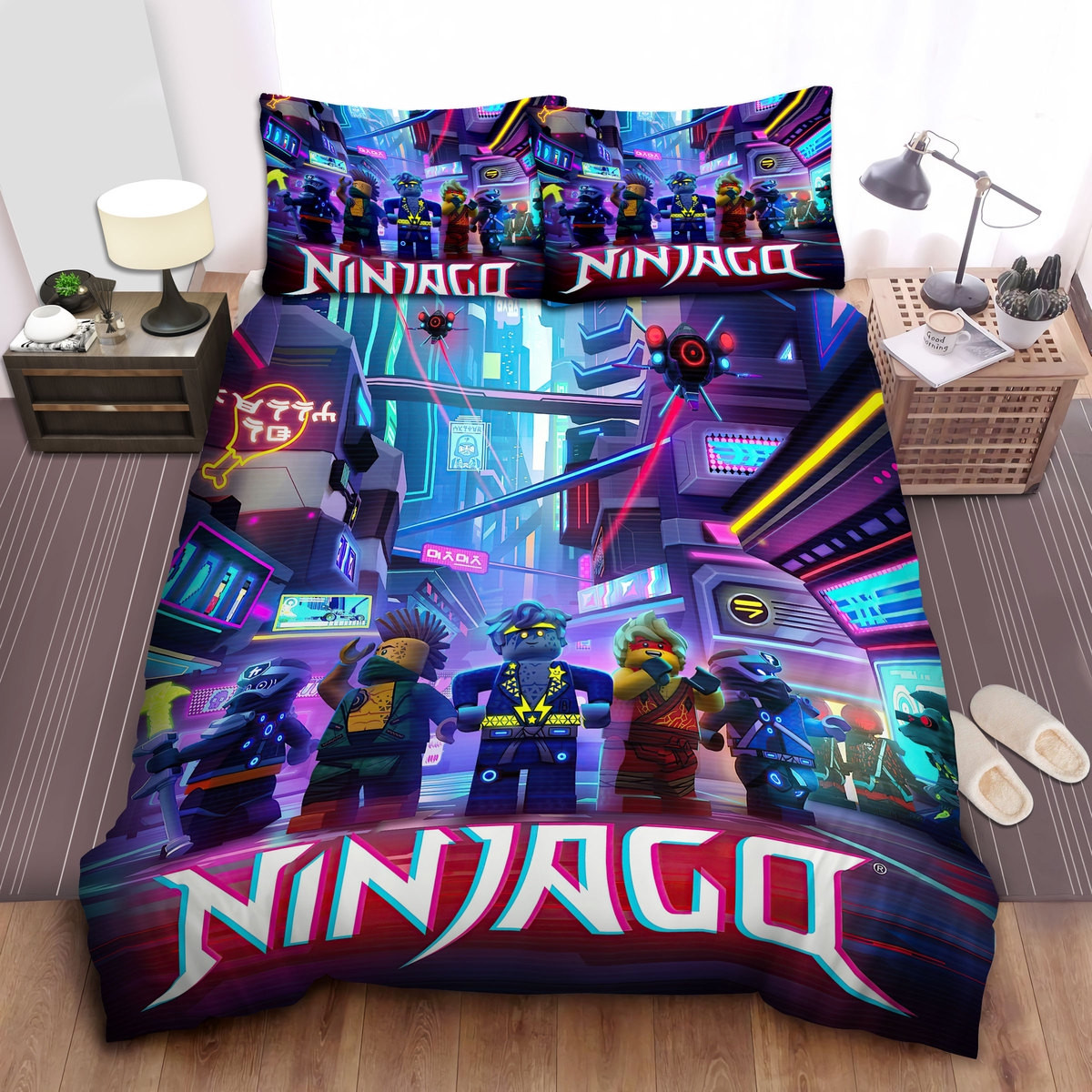 ninjago cyberpunk city duvet cover bedroom sets comfortable bedding sets pn7e8