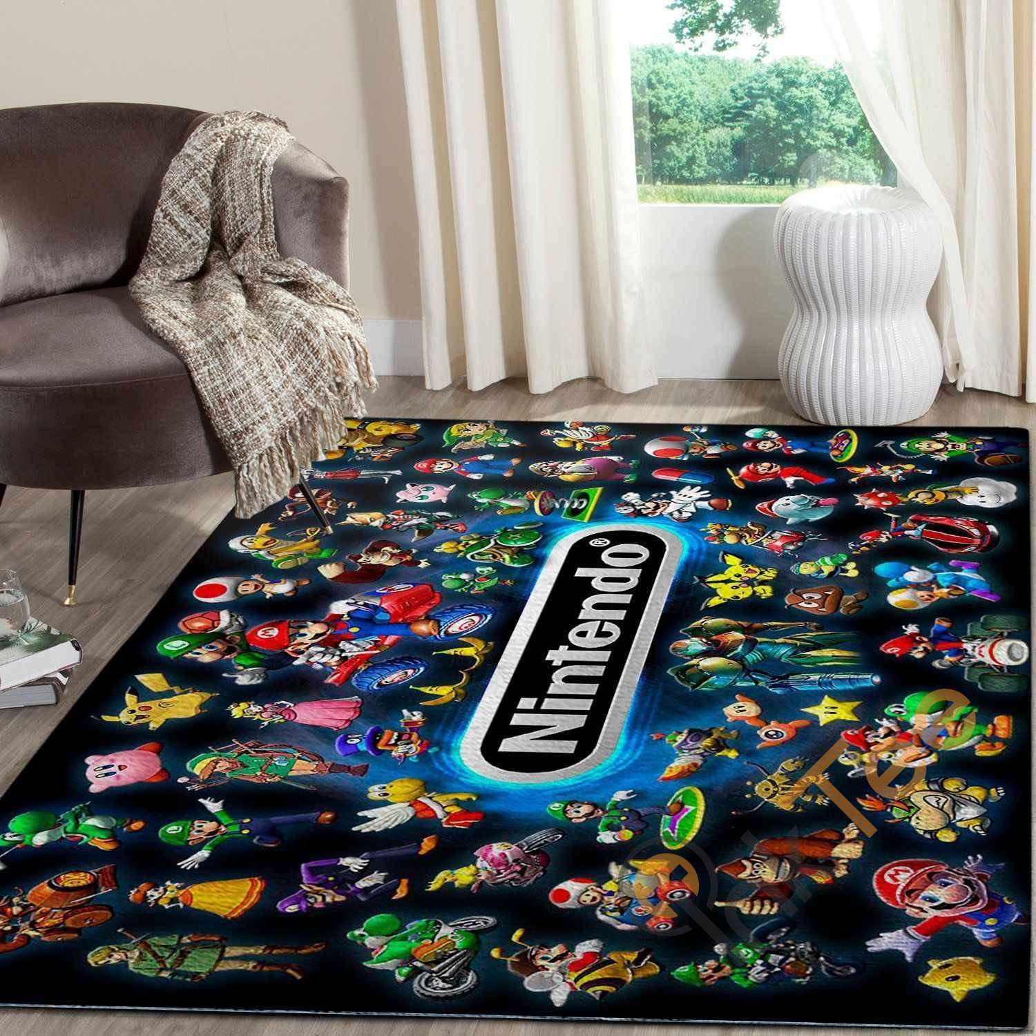 nintendo gamer area rug amazon best seller sku 3550 rug 1586452898046