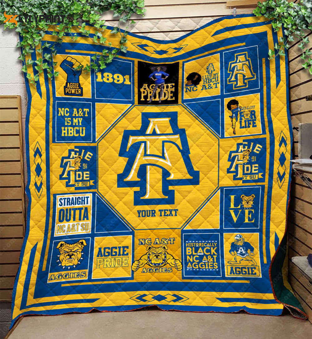 north carolina a t aggies quilt blanket 2a