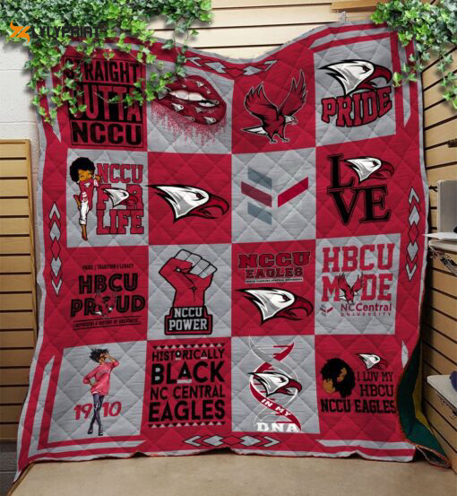 north carolina central eagles quilt blanket 2b