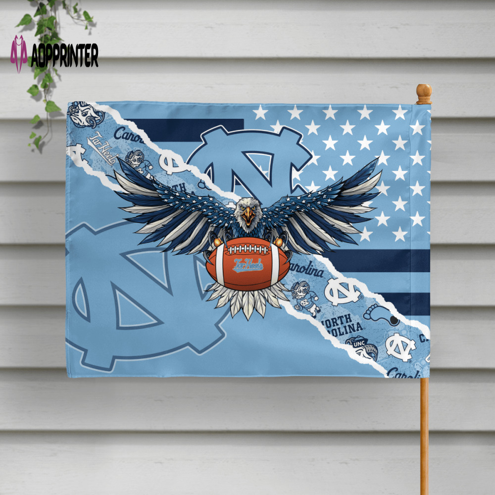 north carolina tar heels american landscape house flag