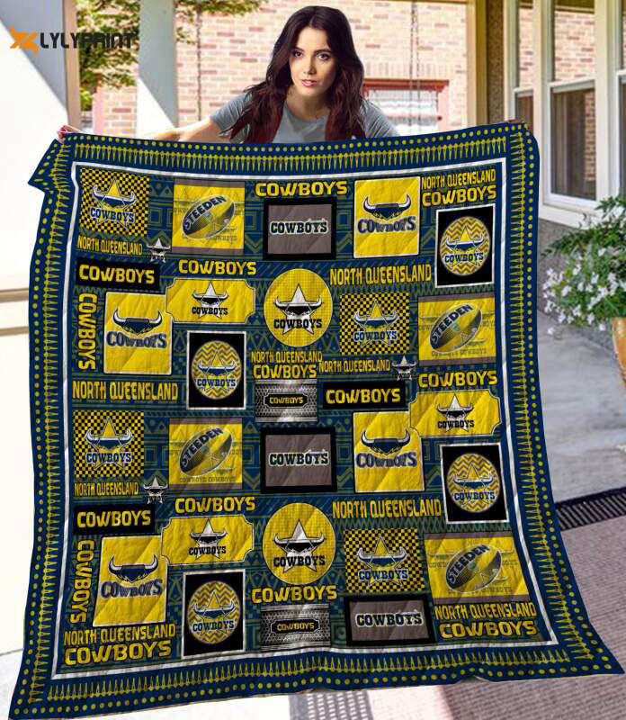 north queensland cowboys quilt blanket for fans home decor gift 2