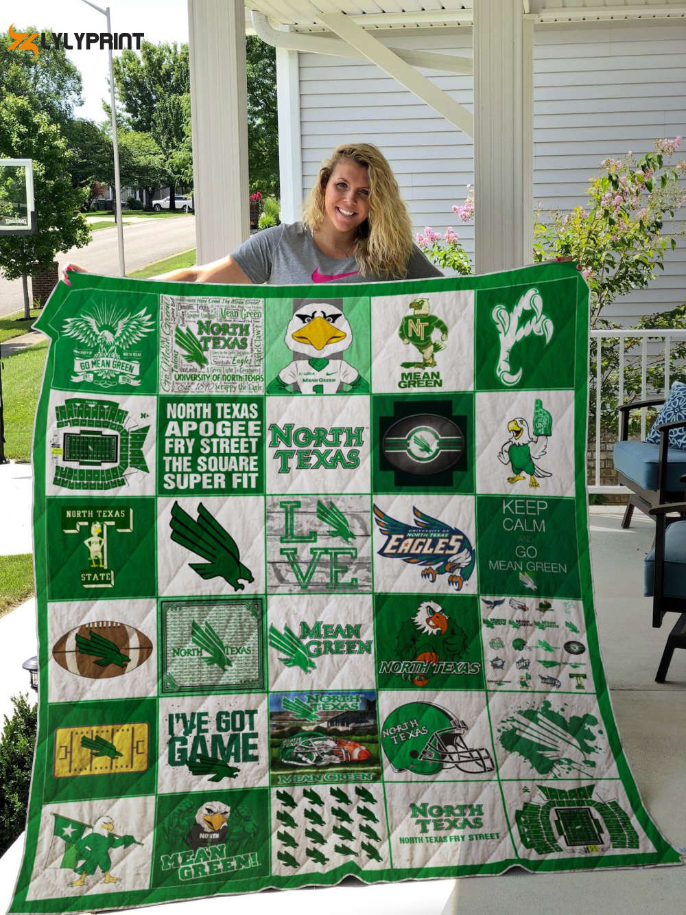 north texas mean green 1 quilt blanket for fans home decor gift 2a