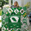 north texas mean green quilt blanket for fans home decor gift