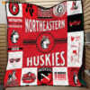 northeastern huskies 1 quilt blanket for fans home decor gift