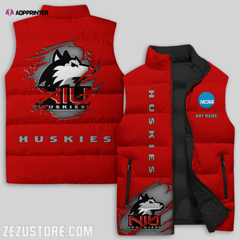 northern illinois huskies ncaa sleeveless puffer jacket custom for fans spj2139