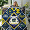 notre dame fighting irish quilt blanket for fans home decor gift