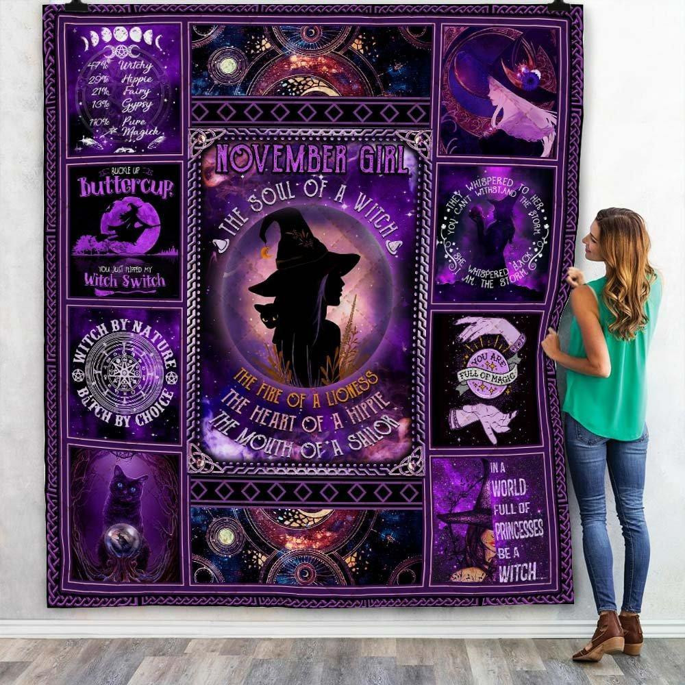 november girl the soul of a witch quilt blanket 4xc9g