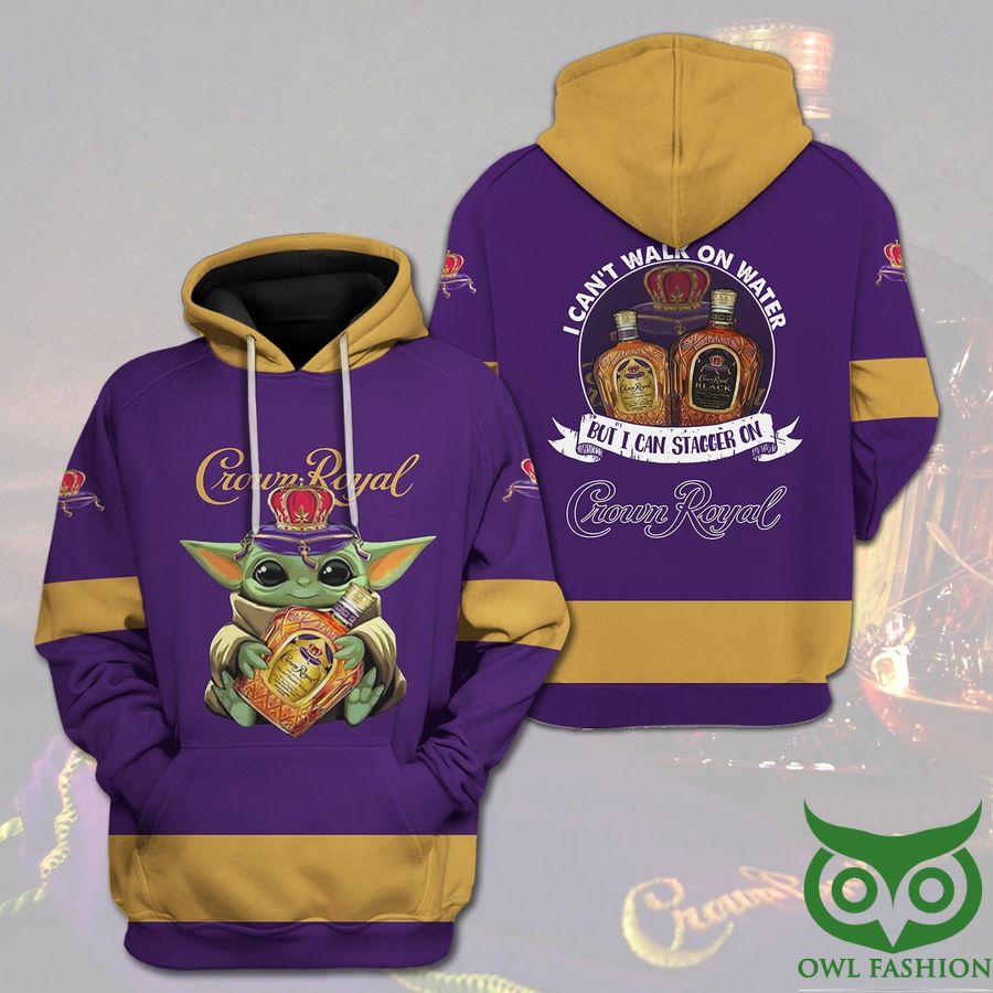 oGrjKVSr 2 Crown Royal I Cant Walk On Water I Can Stagger On 3D Hoodie