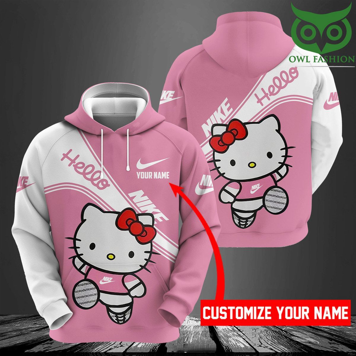 oRnfqklQ 90 Nike pinky Hello Kitty Hoodie T Shirt and sweatpants