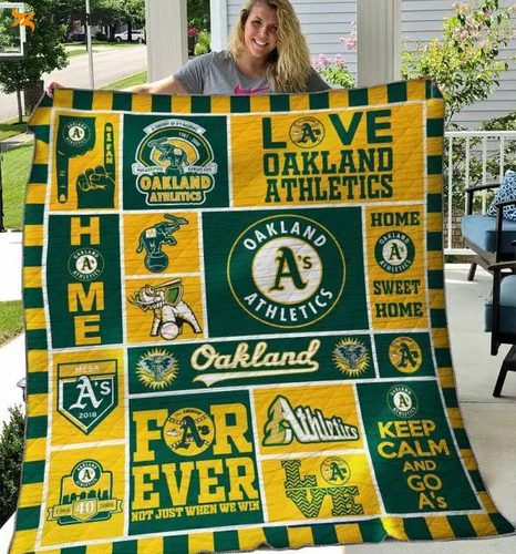 oakland athletics quilt blanket for fans home decor gift 5 466x500 1