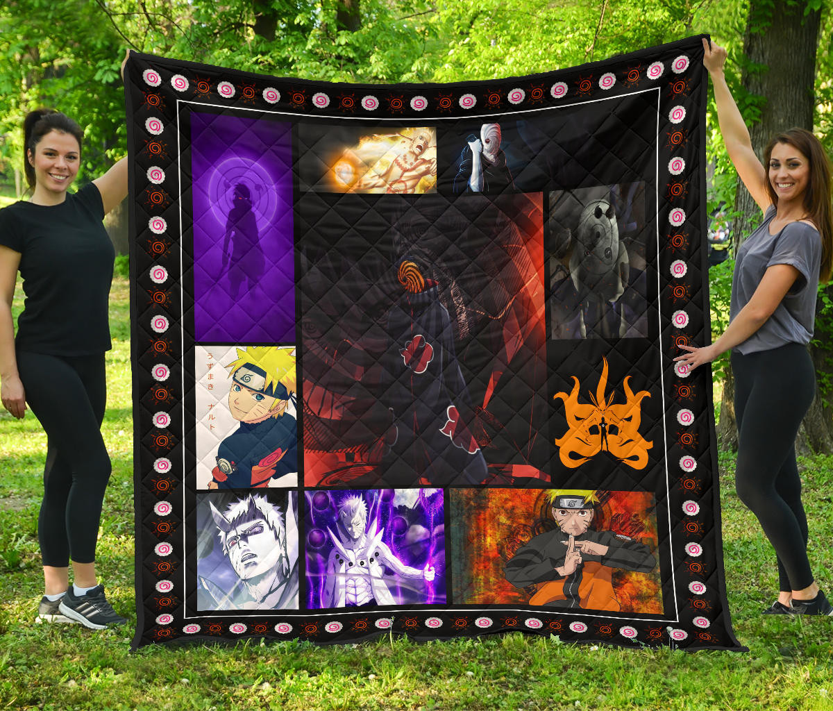 obito uchiha vs naruto premium quilt blanket anime home decor custom for fans qtuhg