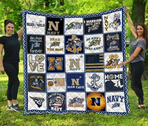 oceanic allure 2024 premium navy midshipmen quilted blanket 20240215112817593