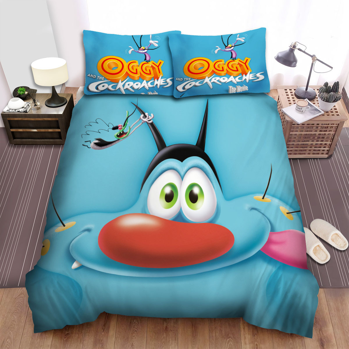 oggy and the cockroaches the movie key art bed sheets spread duvet cover bedding sets u9ngk