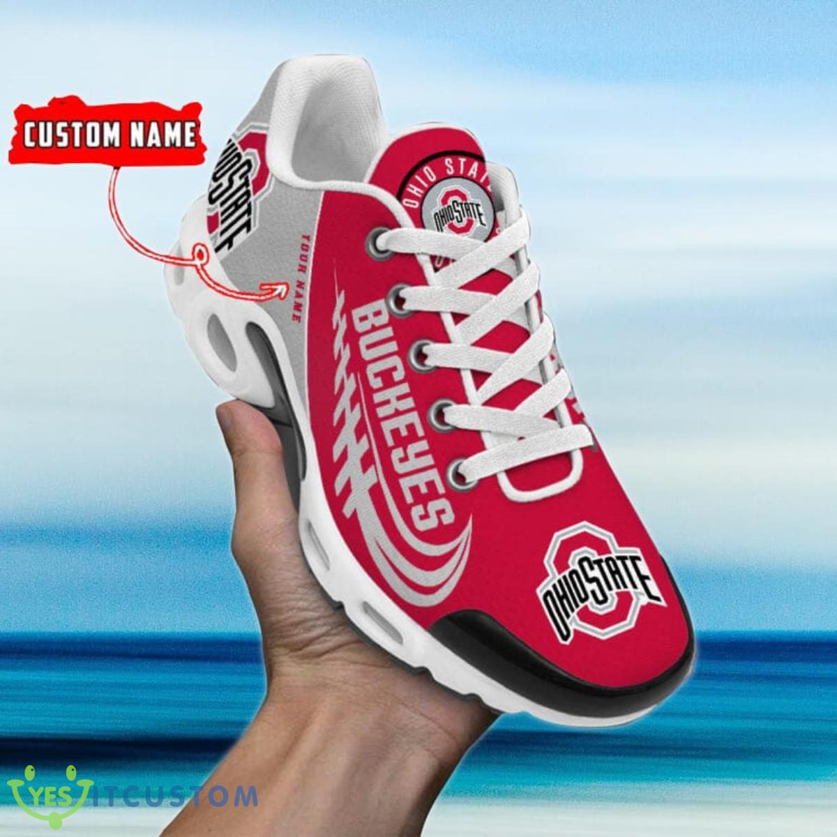 ohio state buckeyes custom name air cushion sports shoes