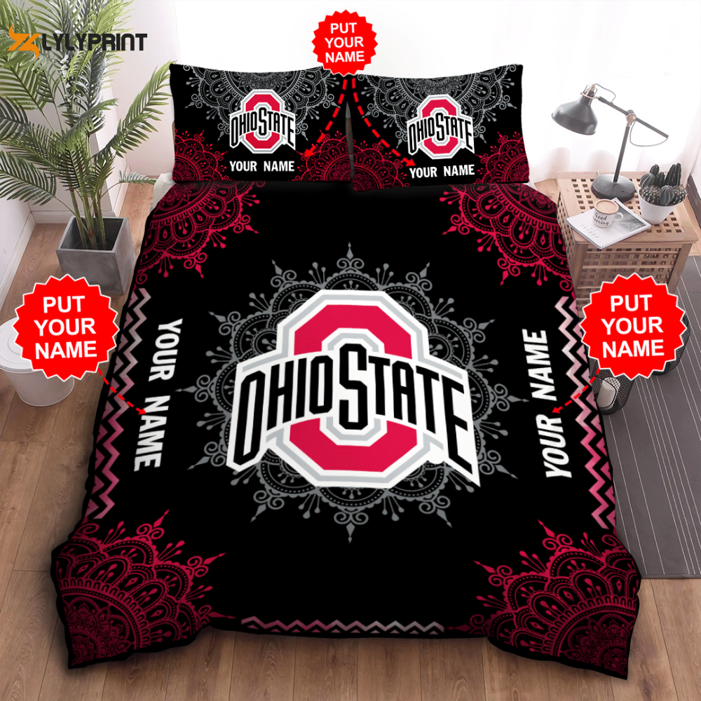 ohio state buckeyes duvet cover bedding set bd622