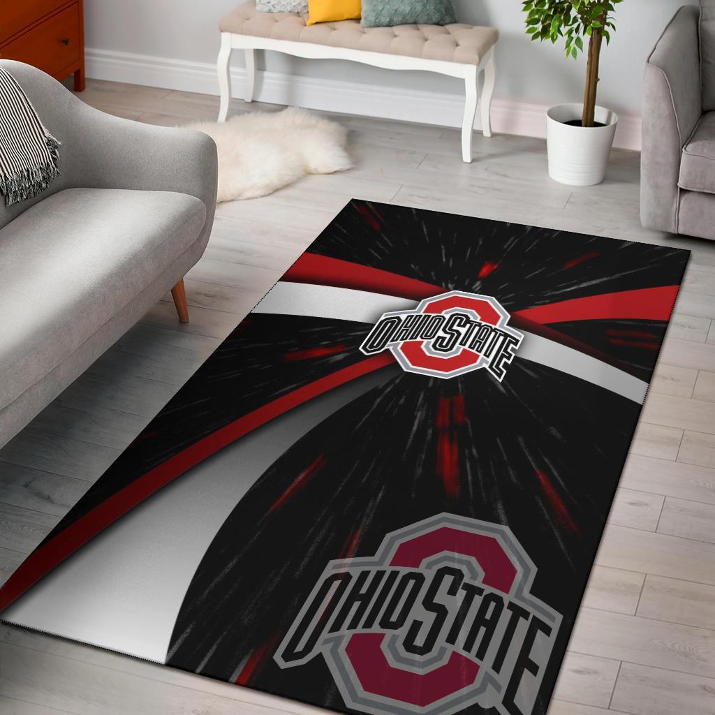 ohio state buckeyes logo area rug 0