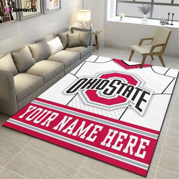 ohio state buckeyes rug living room floor decor fan gifts 3