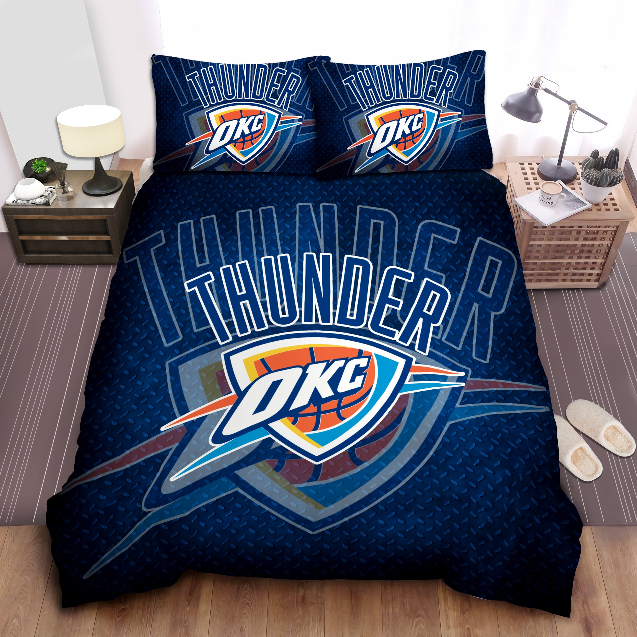 oklahoma city thunder sports bedding sets duvet cover bed sheet spread prm8e