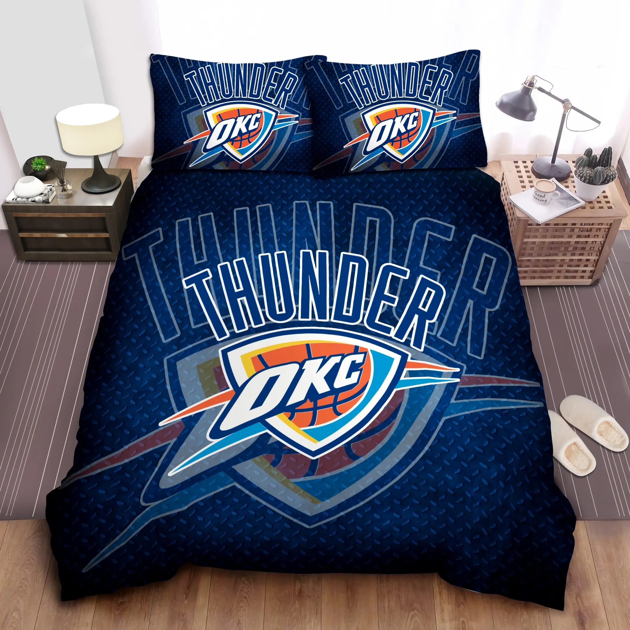 oklahoma city thunder sports bedding sets duvet cover bed sheet spread prm8e