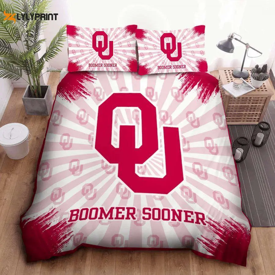 oklahoma sooners duvet cover bedding set bd645