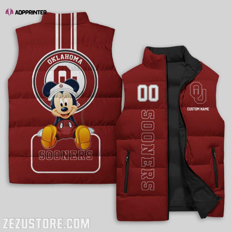 oklahoma sooners ncaa sleeveless puffer jacket custom for fans gifts 3