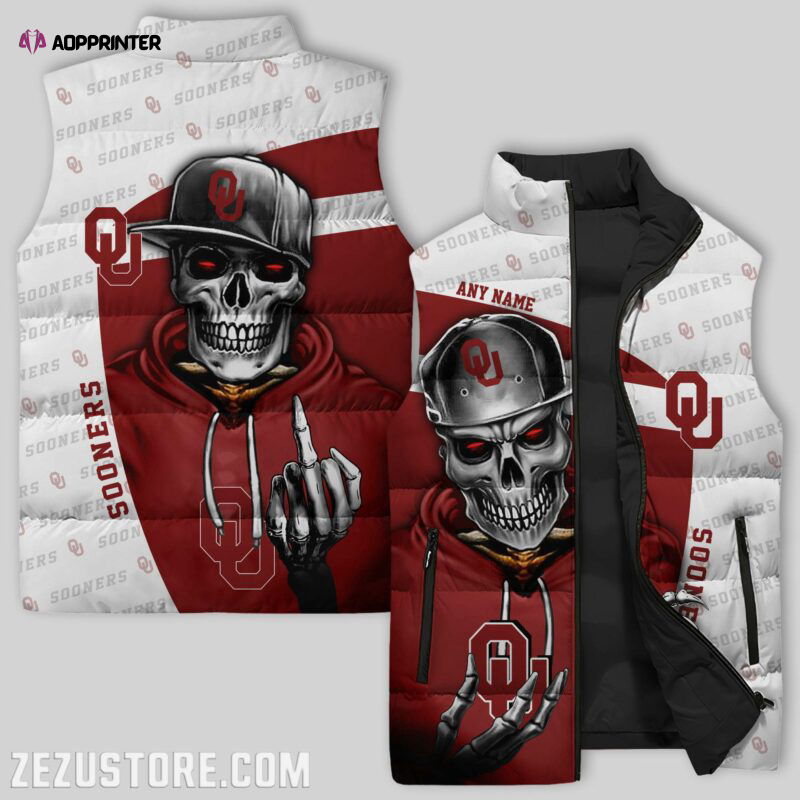 oklahoma sooners ncaa sleeveless puffer jacket custom for fans gifts 9