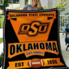 oklahoma state cowboys quilt blanket for fans home decor gift 3