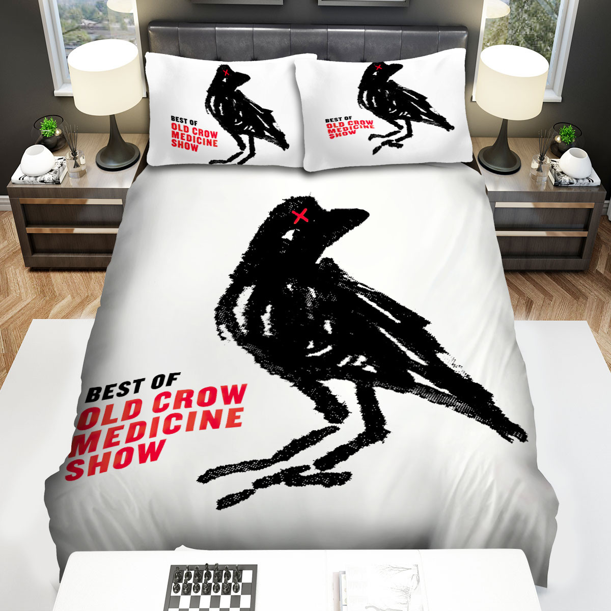 old crow medicine show band black crow art bed sheets spread comforter duvet cover bedding sets gifux