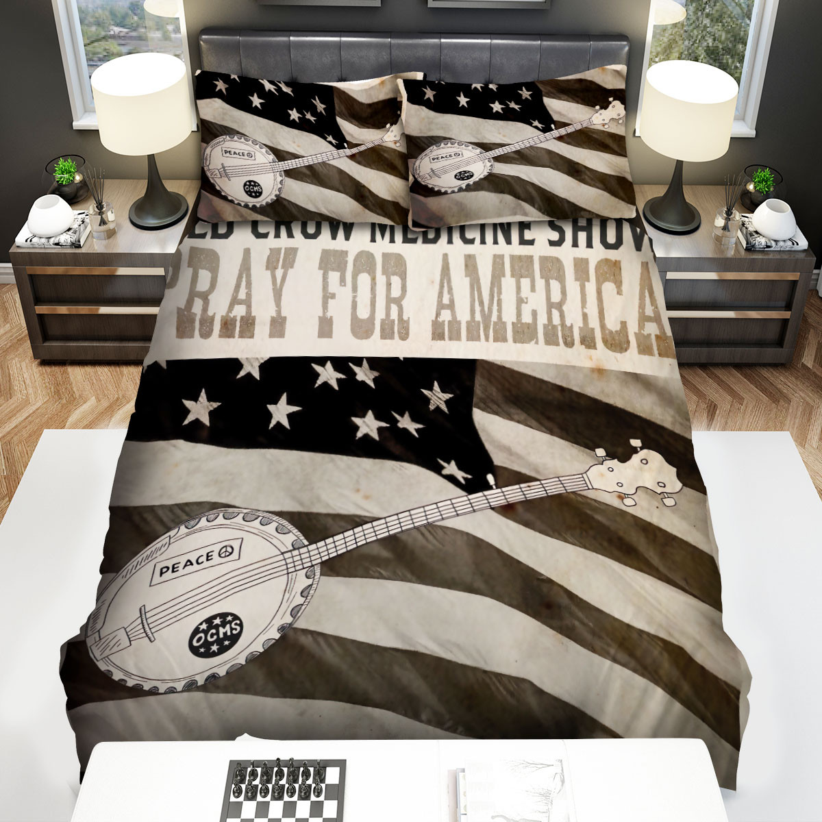 old crow medicine show band pray for america bed sheets spread comforter duvet cover bedding sets xxjpn