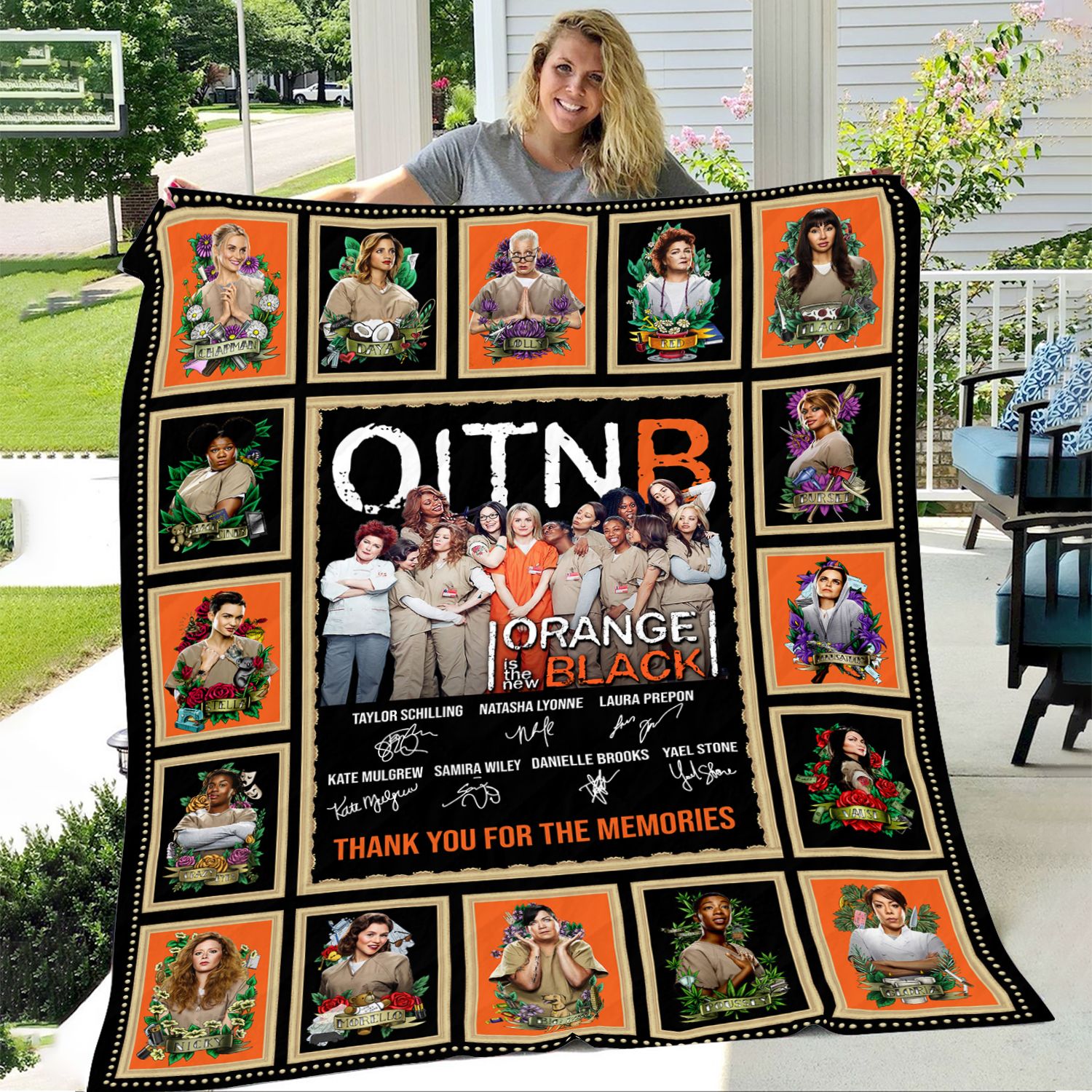 orange is the new black signature throw blanket g5whi