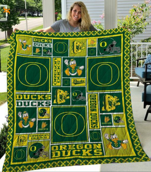 oregon ducks 3 quilt blanket for fans home decor gift 1 3