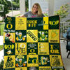 oregon ducks quilt blanket for fans home decor gift 2