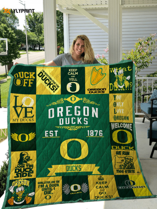 oregon ducks quilt blanket