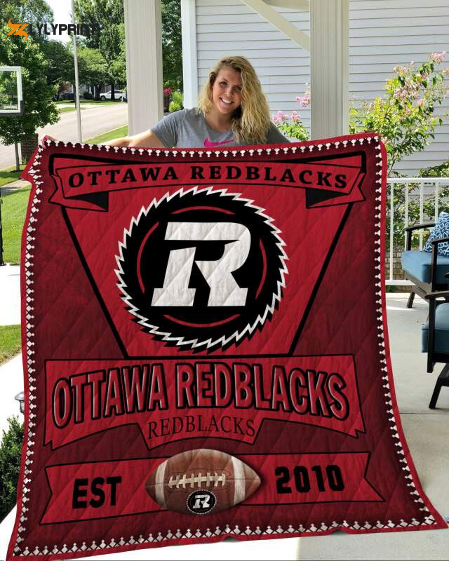 ottawa redblacks 3d customized quilt blanket