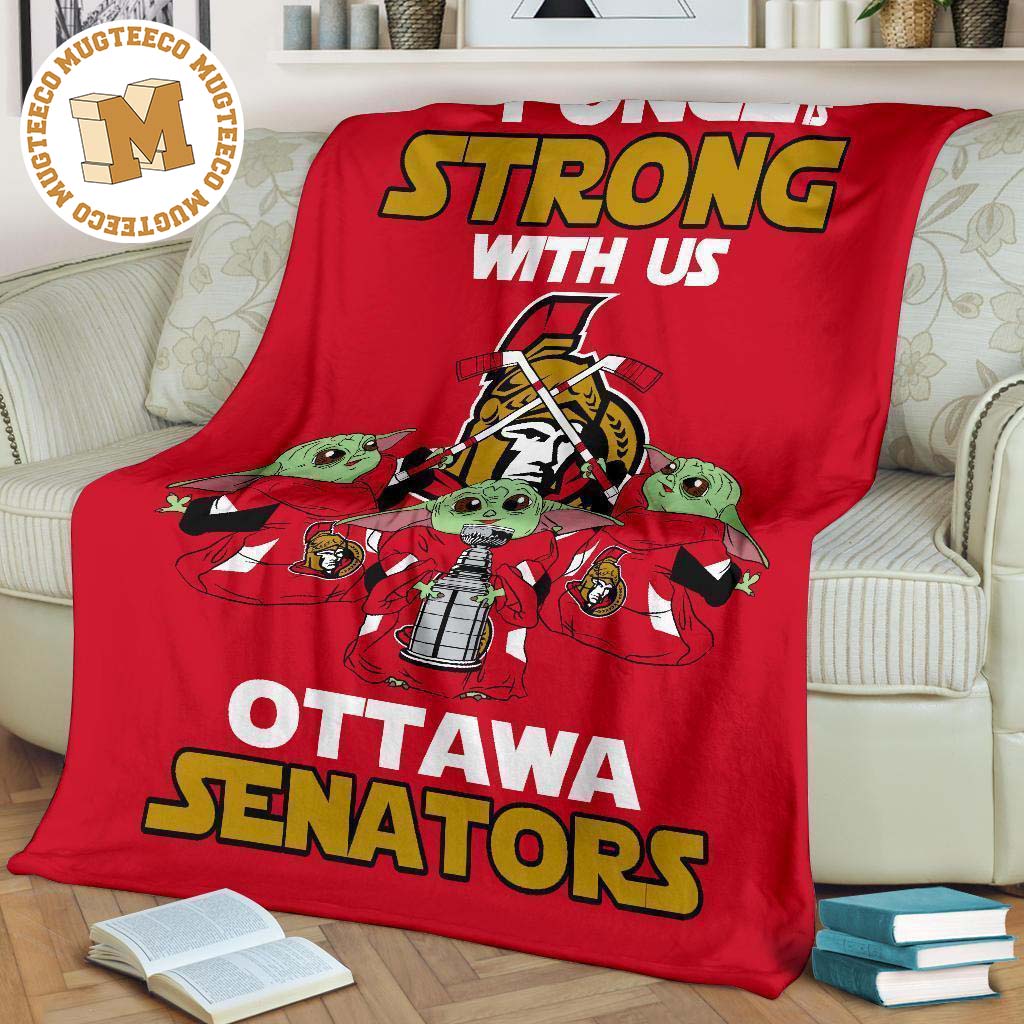 ottawa senators baby yoda fleece blanket the force strong 86cvx