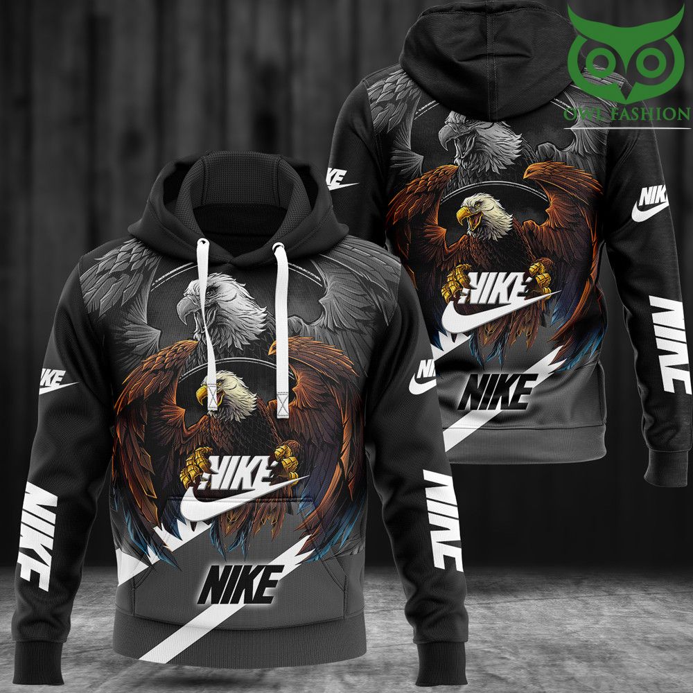 p95a356r 28 Nike Eagle design black 3d hoodies and sweatpants